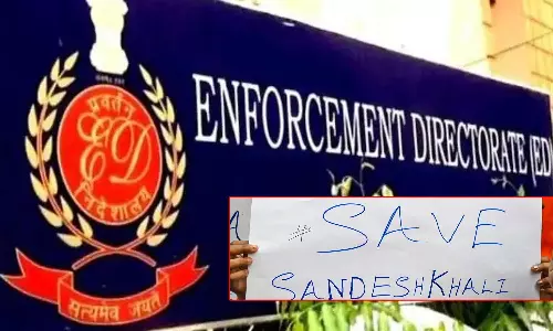 மேற்கு வங்காளம் சந்தேஷ்காளியின் பல இடங்களில அமலாக்கத்துறை அதிகாரிகள் சோதனை