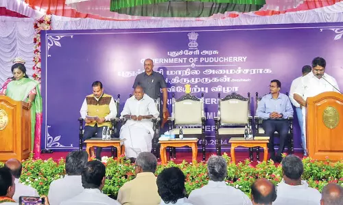புதுச்சேரியின் புதிய அமைச்சராக திருமுருகன் பதவியேற்பு