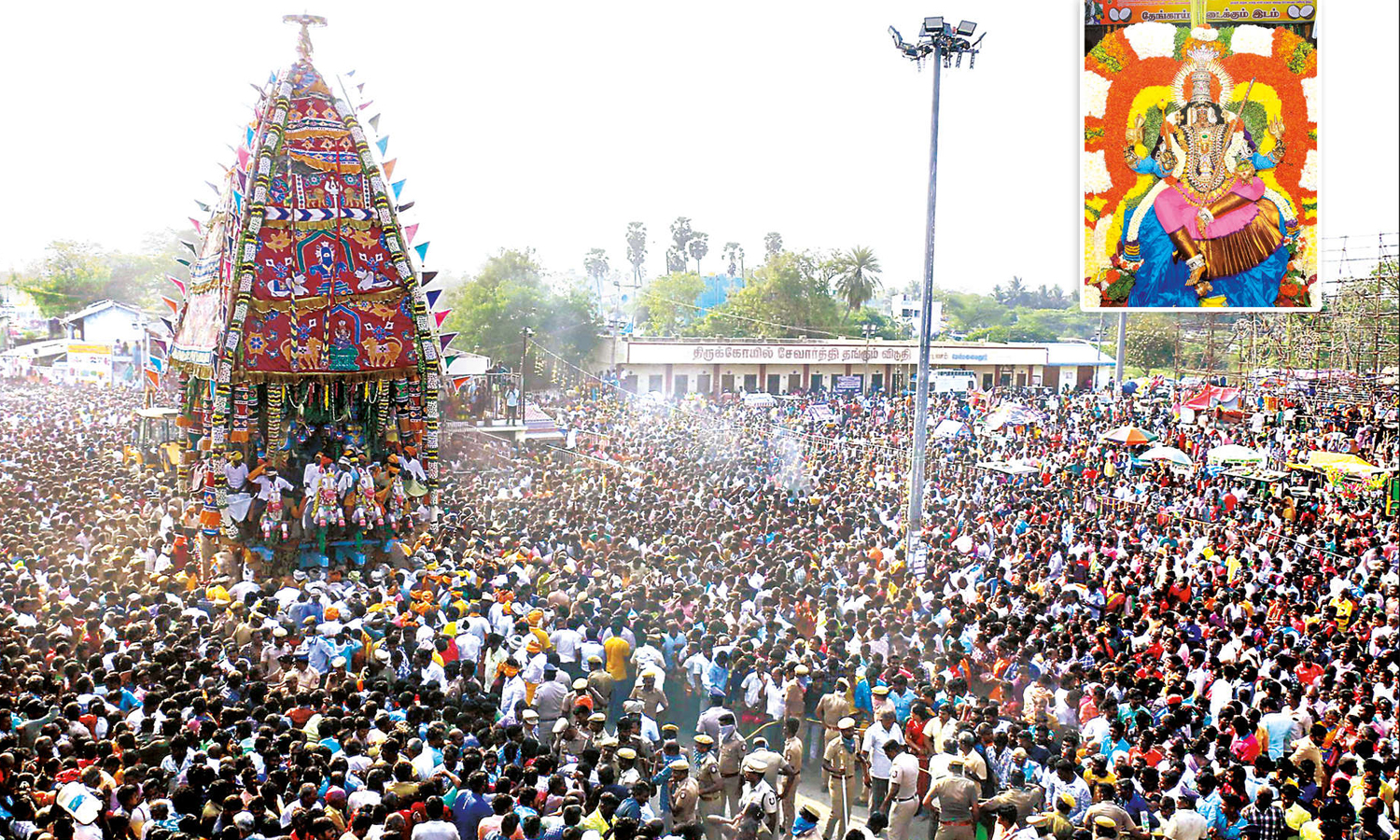 மேல்மலையனூர் அங்காள பரமேஸ்வரி அம்மன் கோவில் தேரோட்டம்
