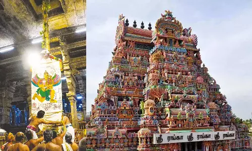 ஸ்ரீரங்கம் ரெங்கநாதர் கோவிலில் பங்குனி தேர் திருவிழா கொடியேற்றம்