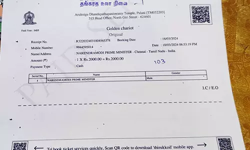 பழனி கோவிலில் மோடி பெயரில் தங்க ரதம் இழுத்த ஓ.பி.எஸ்.