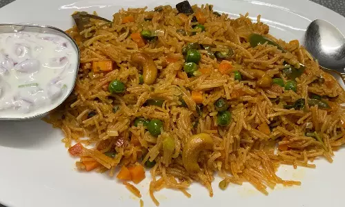 ஹெல்த்தியான ராகி சேமியா பிரியாணி...!