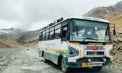 குலு- மணாலி மற்றும் கீலாங் இடையே பேருந்து சேவையை மீண்டும் தொடங்கியது எச்.ஆர்.டி.சி