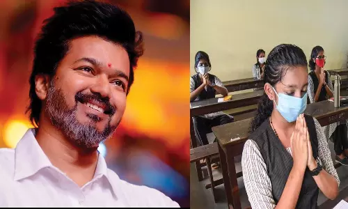 பொதுத்தேர்வு எழுதும் 10-ம் வகுப்பு மாணவர்களுக்கு தவெக தலைவர் விஜய் வாழ்த்து