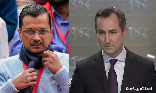 இந்தியா கண்டித்த நிலையிலும் கெஜ்ரிவால் கைது, காங்கிரஸ் வங்கி கணக்கு முடக்கம் குறித்து  அமெரிக்கா கருத்து