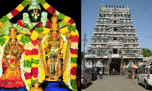 பெண்ணுக்கு முன்னுரிமை அளிக்கும் கும்பகோணம் நாச்சியார் கோவில்