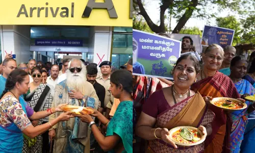 ஈஷா யோக மையத்தை வந்தடைந்தார் சத்குரு- கிராம மக்கள், உற்சாக வரவேற்பு