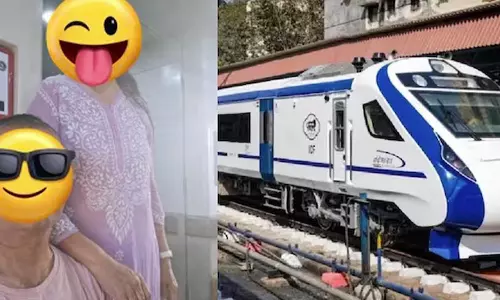 மனைவியை வழி அனுப்ப வந்த போது வந்தே பாரத் ரெயிலில் சிக்கிய கணவர்