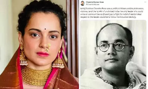 இந்தியாவின் முதல் பிரதமர் நேதாஜியா? - கங்கனாவுக்கு சுபாஷ் சந்திரபோஸ் குடும்பம் கண்டனம்
