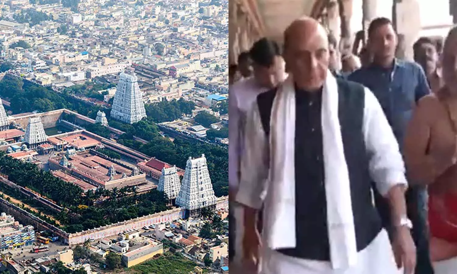 மதுரை மீனாட்சி அம்மன்-திருப்பரங்குன்றம் கோவிலில் ராஜ்நாத் சிங் தரிசனம்