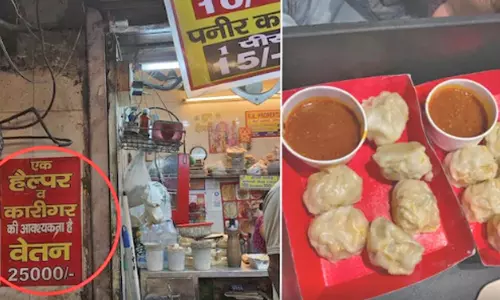 பணியாளருக்கு ரூ.25 ஆயிரம் சம்பளம்: வைரலான மோமோஸ் கடை அறிவிப்பு