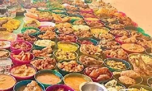 யுகாதி பண்டிகையில் அசத்திய பேரன்கள்: முதியவருக்கு 108 வகை பாகுபலி உணவு விருந்து