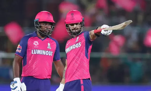 பராக், சாம்சன் அதிரடி: குஜராத் அணிக்கு 197 ரன்கள் வெற்றி இலக்காக நிர்ணயித்தது ராஜஸ்தான் ராயல்ஸ்
