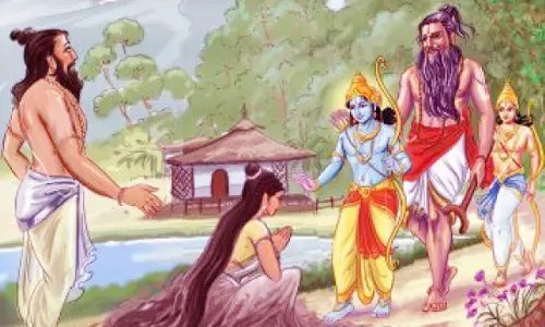 மனைவி அகலிகையை கல்லாய் போக சாபம் கொடுத்த கவுதமர்