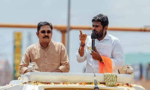 ஊழல் பணத்தை வாக்காளர்களுக்கு வினியோகிக்க தி.மு.க.-காங்கிரஸ் திட்டம்: அண்ணாமலை