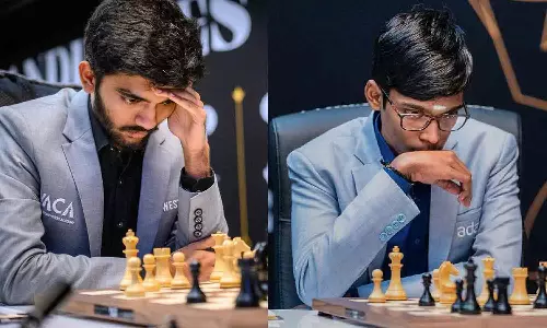 கேண்டிடேட் செஸ் போட்டி: குகேஷ் - பிரக்ஞானந்தா மோதிய 9-வது சுற்று ஆட்டம் டிரா