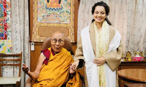 திபெத்திய ஆன்மீகத் தலைவர் தலாய் லாமாவை சந்தித்தார் கங்கனா ரனாவத்