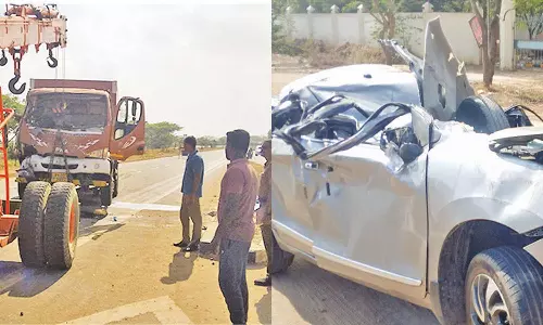 தஞ்சை அருகே விபத்து- ஆசிரியர் உள்பட 2 பேர் பலி