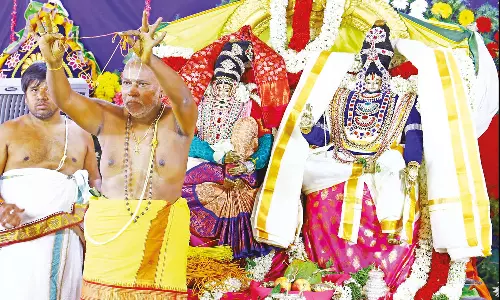 ஸ்ரீகாளஹஸ்தி பட்டாபி ராமர் கோவிலில் சீதா-ராமர் திருக்கல்யாணம்