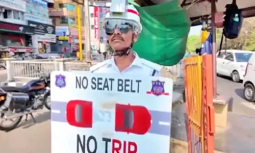 போக்குவரத்து போலீசாருக்கு ஏ.சி. ஹெல்மெட்