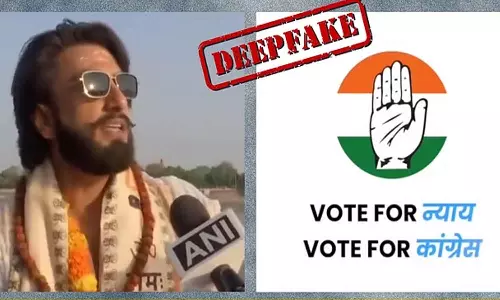 காங்கிரஸ் கட்சிக்கு ரன்வீர் சிங் ஆதரவா? - வைரலாகும் டீப்பேக் வீடியோ