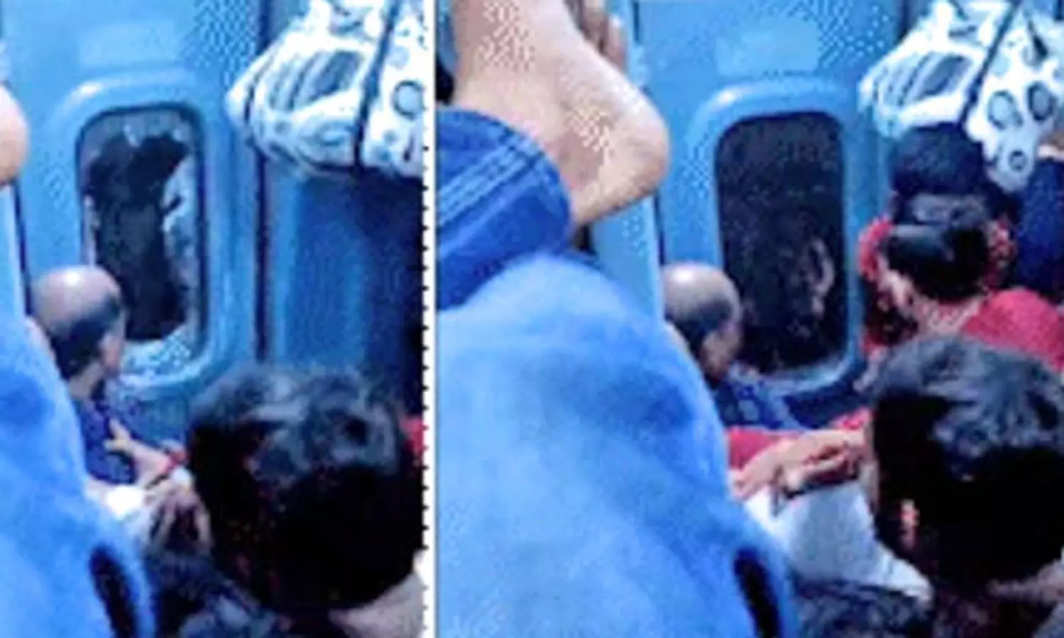 முன்பதிவு செய்தும் இருக்கை கிடைக்காததால் ரெயிலின் கதவு கண்ணாடியை உடைத்த பயணி