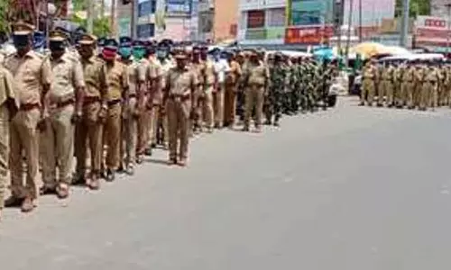 திருப்பூரில் தேர்தல் பணியில் ஈடுபட்ட துணை ராணுவ வீரர்கள் தெலுங்கானா புறப்பட்டு சென்றனர்