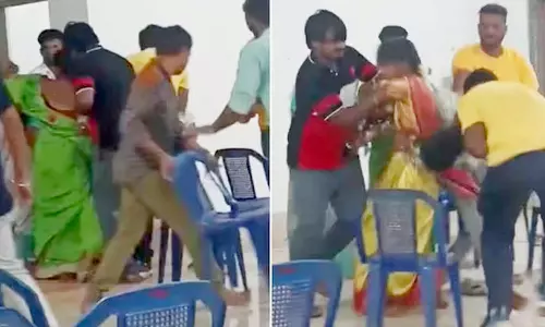 மிளகாய் பொடி தூவி மணப்பெண்ணை கடத்த முயற்சி