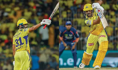 ஐ.பி.எல். 2024 - மிரட்டிய கெய்க்வாட், துபே.. 210  ரன்களை குவித்தது சி.எஸ்.கே.