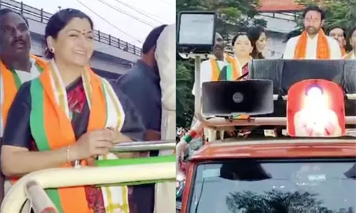 தமிழகத்திற்கு No... தெலுங்கானாவிற்கு Yes... தீவிர பிரசாரத்தில் குஷ்பு