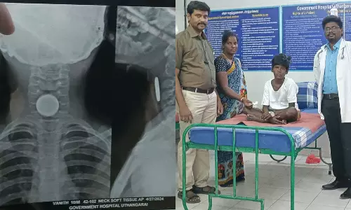 நாணயத்தை முழங்கிய சிறுவனை காப்பாற்றிய மருத்துவர்கள்