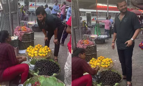சாலையோர கடையில் நவாப்பழம் வாங்கிய சுரேஷ் ரெய்னா - வைரலாகும் வீடியோ