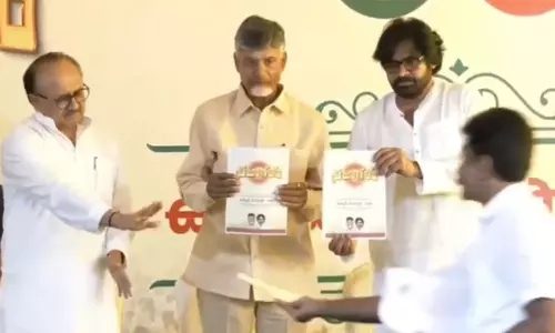 ஆந்திரா - தேர்தல் அறிக்கையில் மோடி படம் நஹி : பா.ஜ.க. கூட்டணியில் சலசலப்பு