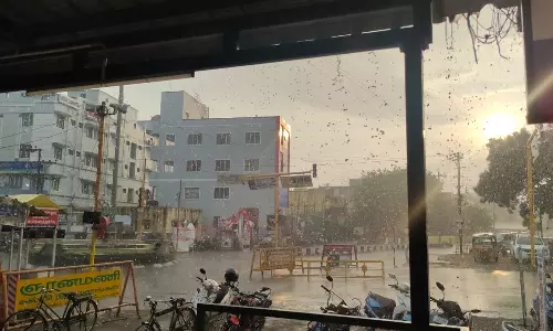 வேலூரில் சுட்டெரித்த வெயிலுக்கு இடையே ஆலங்கட்டி மழை- மக்கள் உற்சாகம்