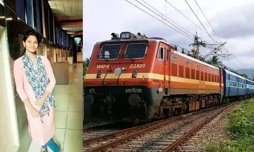 ஓடும் ரெயிலில் இருந்து தவறி விழுந்த 7 மாத கர்ப்பிணி மரணம்- வளைகாப்புக்காக சென்றபோது நேர்ந்த பரிதாபம்