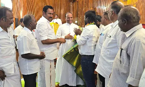 பசிலிக்கா தேவாலயத்தில் பொறுப்பேற்ற டேவிட்க்கு விஜய் வசந்த் வாழ்த்து