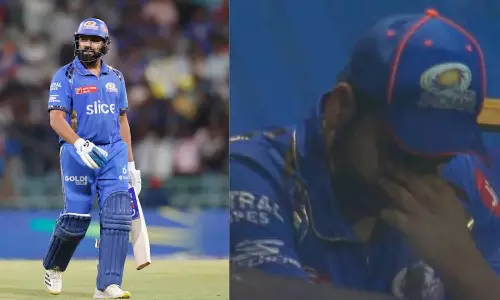 ரன் குவிப்பதில் தடுமாற்றம்: கண்ணீர் விட்டு அழுத ரோகித்- வைரலாகும் வீடியோ