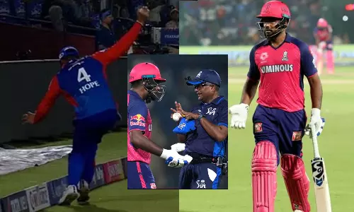 3வது நடுவர் கொடுத்த அவுட்: ரிவ்யூவ் கேட்ட சாம்சனுக்கு அபராதம்- ரசிகர்கள் கண்டனம்