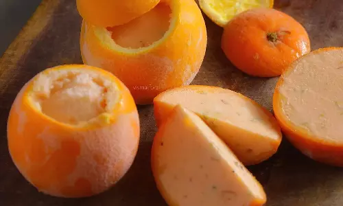 சம்மர் ஸ்பெஷல்  ஜில்லுனு ஆரஞ்சு ஐஸ்கிரீம்