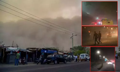 டெல்லியை புரட்டிப்போட்ட புழுதிப்புயல்