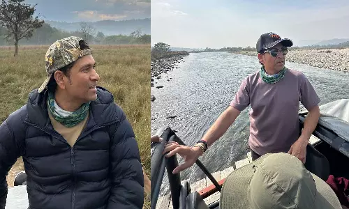 பூங்காவில் சச்சின் டெண்டுல்கரின் சவாரி