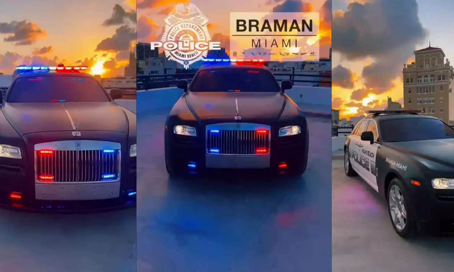 மியாமி காவல்துறையில் காவல் வாகனமாக ரோல்ஸ் ராய்ஸ்