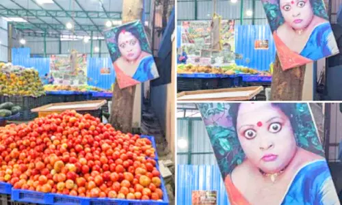 கோபம் அடைந்த பெண்ணின் புகைப்படத்தால் வைரலான காய்கறி கடை