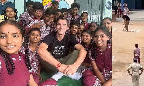 அரசுப்பள்ளி மாணவர்களுடன் கிரிக்கெட் விளையாடிய பேட் கம்மின்ஸ் வீடியோ வைரல்