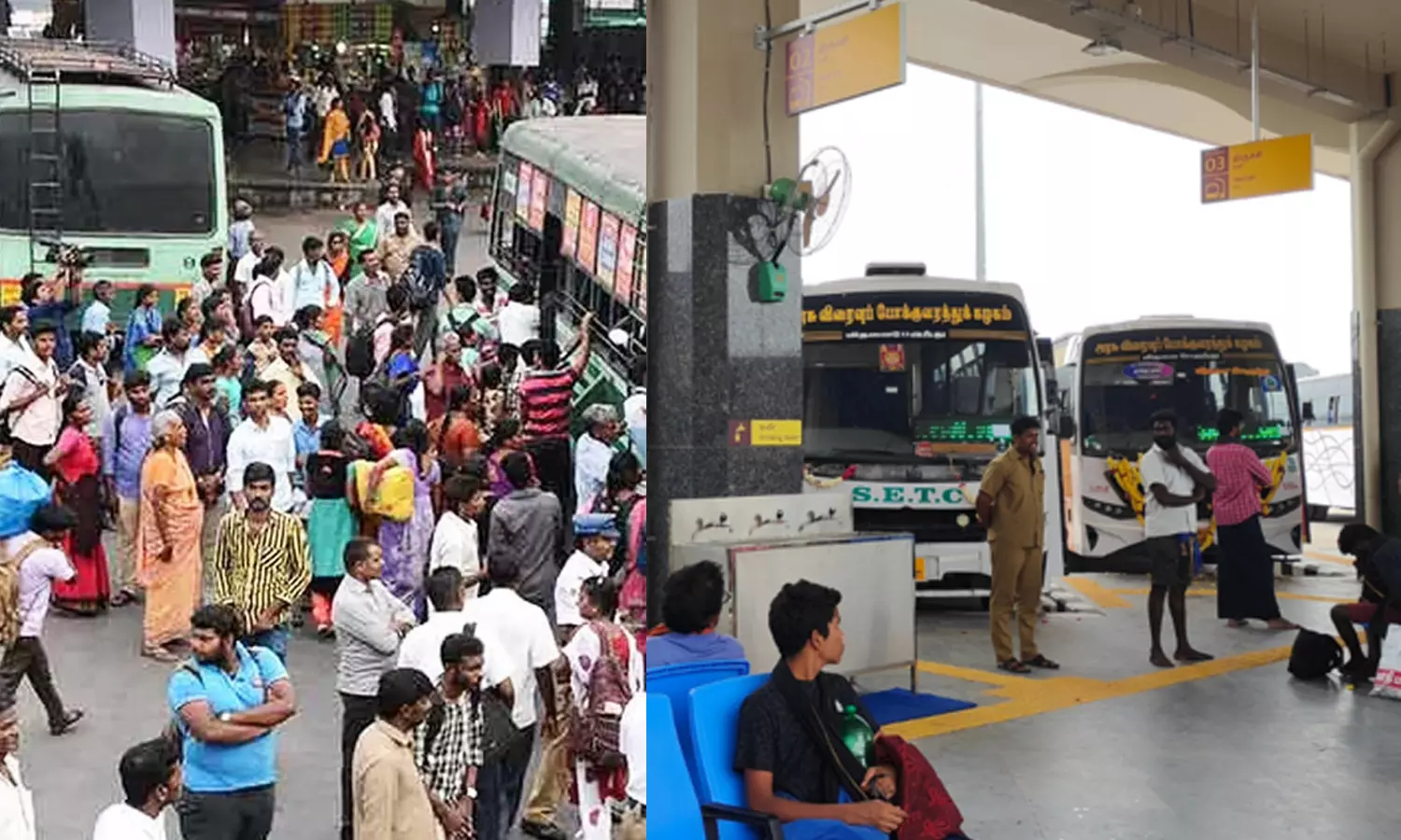 கிளாம்பாக்கத்தில் இருந்து 1 லட்சத்து 76 ஆயிரம் பேர் 2 நாளில் வெளியூர் பயணம் கிளாம்பாக்கத்தில் இருந்து 1 லட்சத்து 76 ஆயிரம் பேர் 2 நாளில் வெளியூர் பயணம்