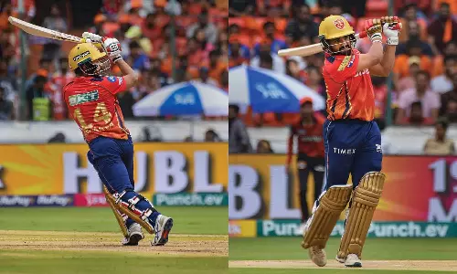 ஐ.பி.எல். 2024 - ஐதராபாத் அணிக்கு 215 ரன்களை இலக்காக நிர்ணயித்த பஞ்சாப்