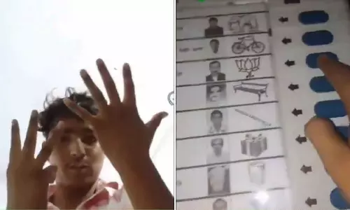 உத்தரபிரதேச தேர்தலில் பா.ஜ.க.-வுக்கு ஒரே நேரத்தில் 8 முறை ஓட்டு போட்ட வாலிபர் கைது