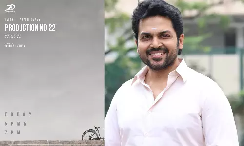 கார்த்தி 27 படத்தின் முக்கிய அப்டேட் இன்று மாலை வெளியாகிறது