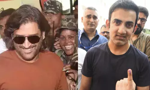 6 ஆம் கட்ட தேர்தல் : முன்னாள் இந்திய வீரர்களான எம்.எஸ்.டோனி, கவுதம் கம்பீர் வாக்களித்தனர்