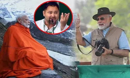 பிரதமர் மோடி கேமரா இன்றி தியானம் செய்ய வேண்டும்: தேஜஸ்வி யாதவ்